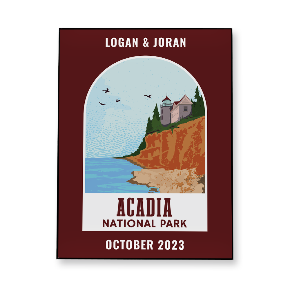 acadia-national-park-vacation-fabric-in-a-frame-wall-art