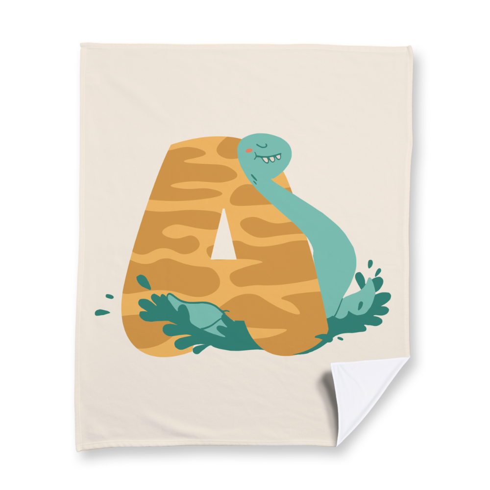 adorable-dino-letter-a-blanket-fleece