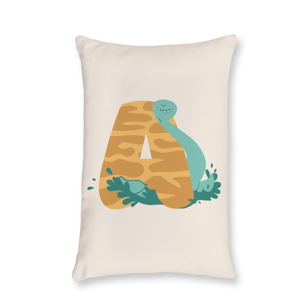 adorable-dino-letter-a-throw-pillow