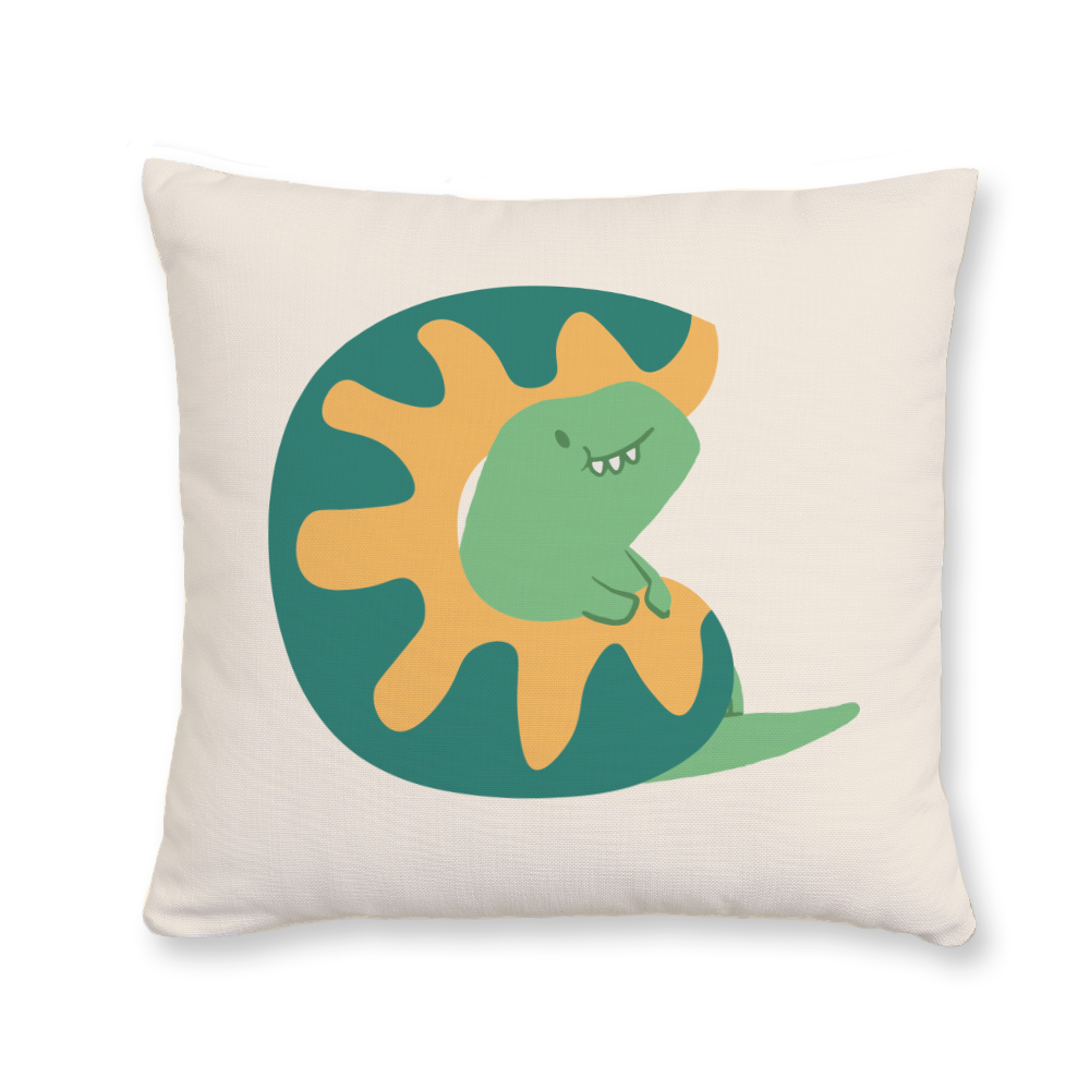 adorable-dino-letter-c-throw-pillow