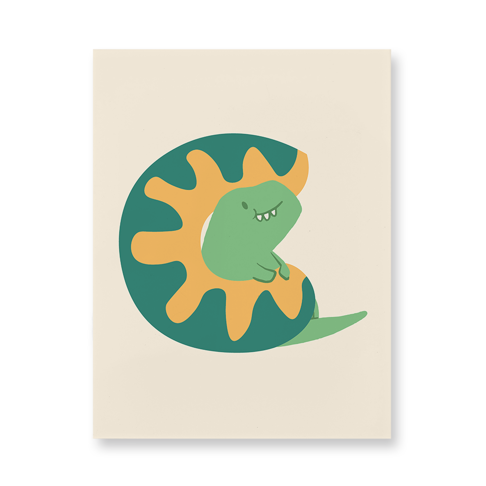 adorable-dino-letter-c-acrylic-wall-art