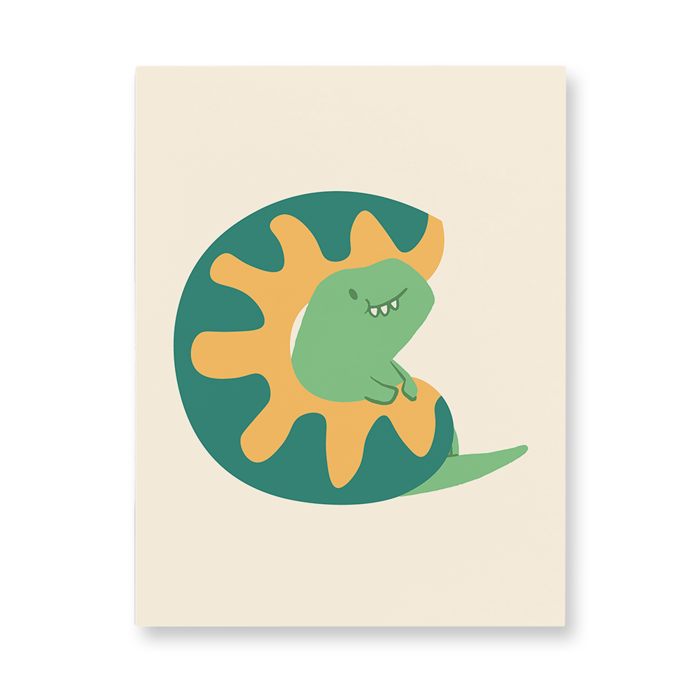 adorable-dino-letter-c-aluminum-wall-art