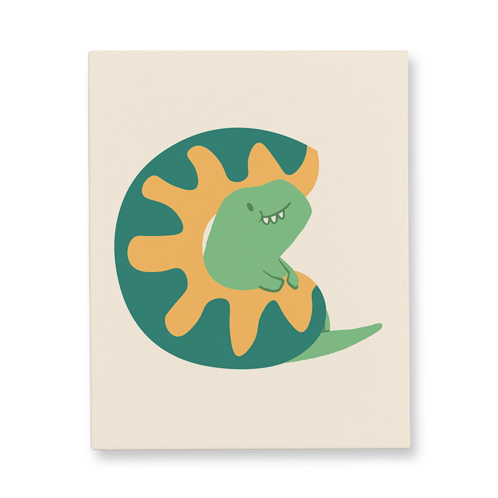 adorable-dino-letter-c-gallery-canvas-wall-art