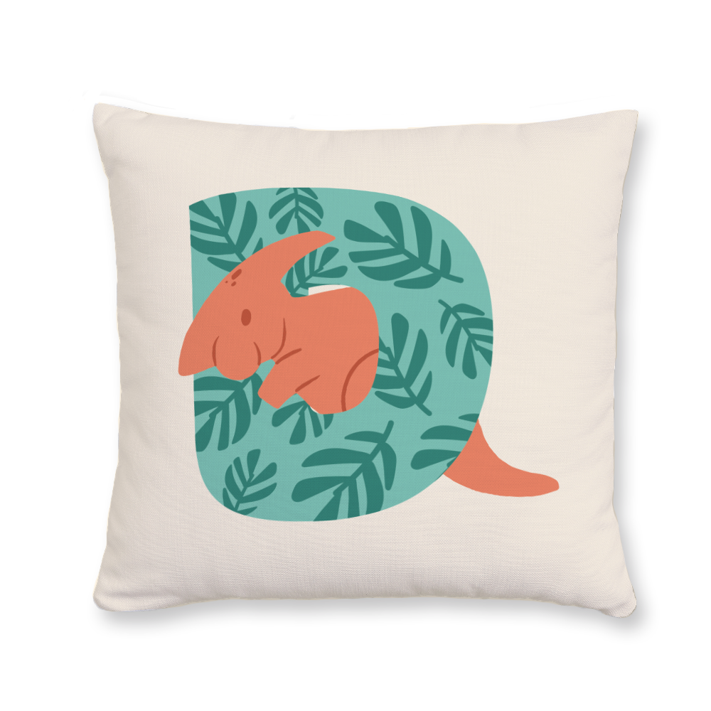 adorable-dino-letter-d-throw-pillow