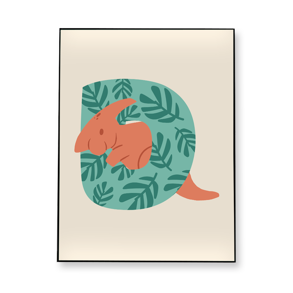 adorable-dino-letter-d-fabric-in-a-frame-wall-art