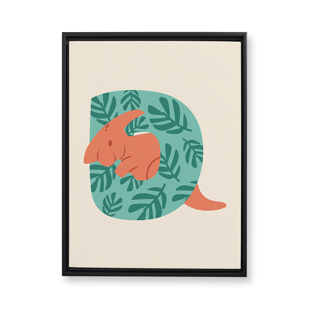 adorable-dino-letter-d-floating-canvas-wall-art