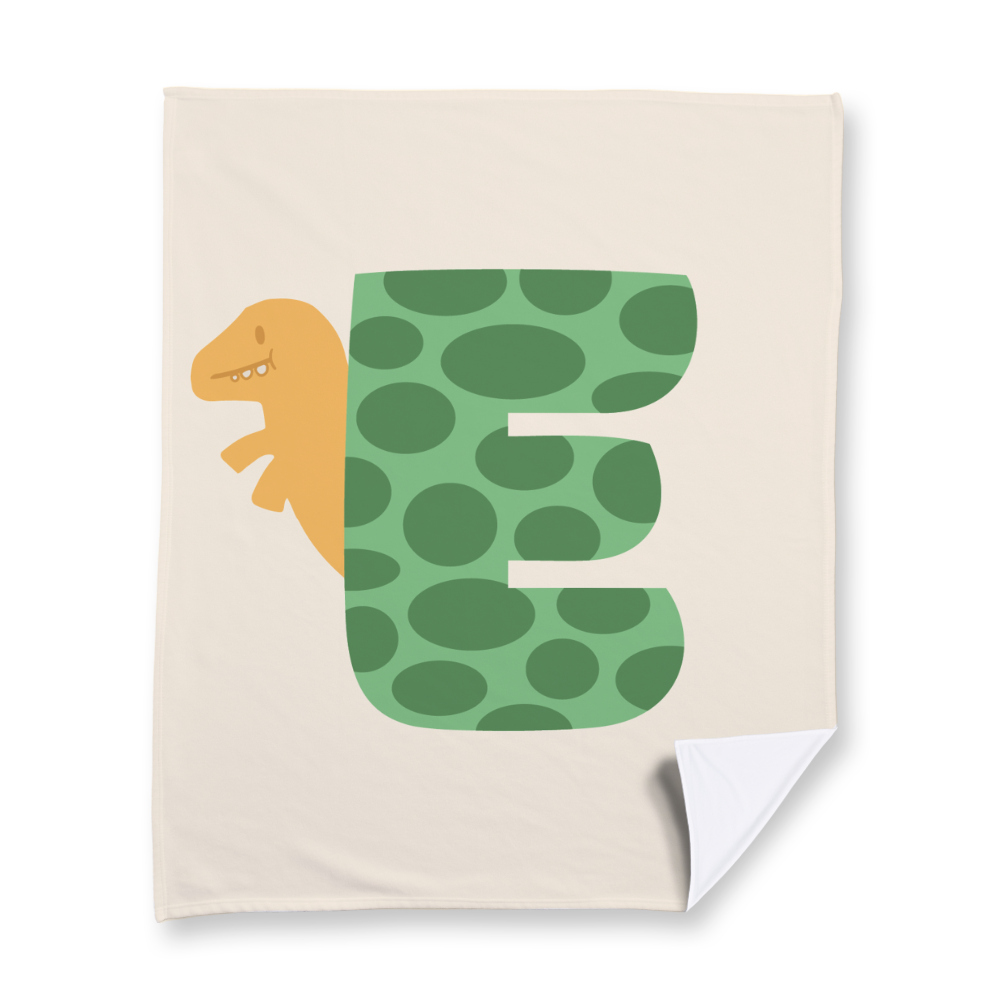 adorable-dino-letter-e-blanket-fleece