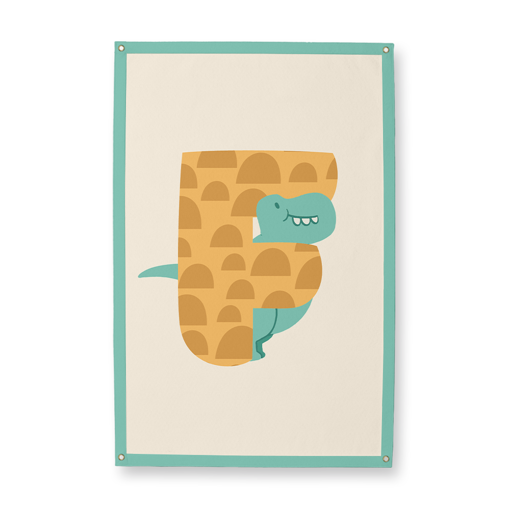 adorable-dino-letter-f-camp-flag-rectangle