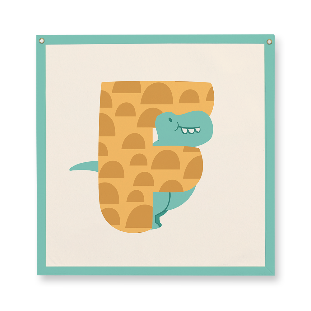adorable-dino-letter-f-camp-flag-square