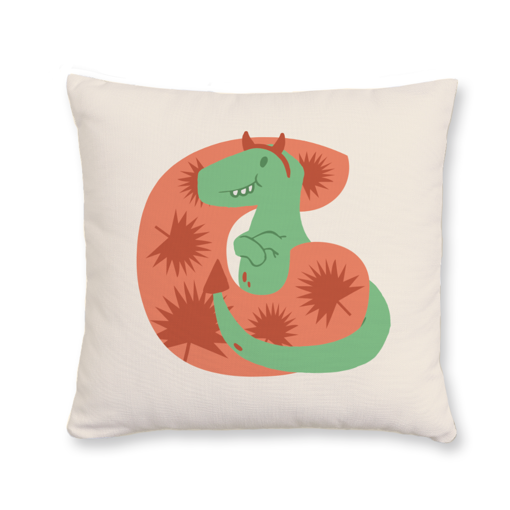 adorable-dino-letter-g-throw-pillow