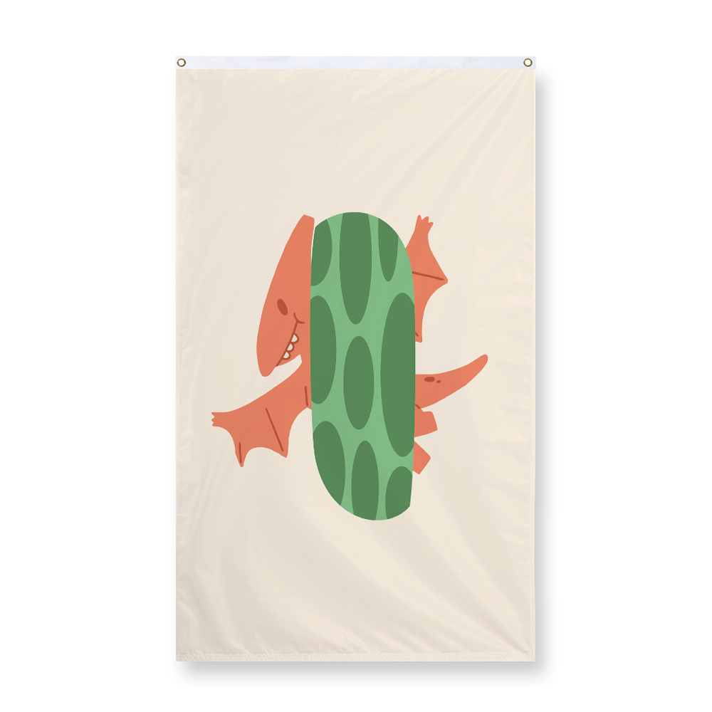 adorable-dino-letter-i-display-flag