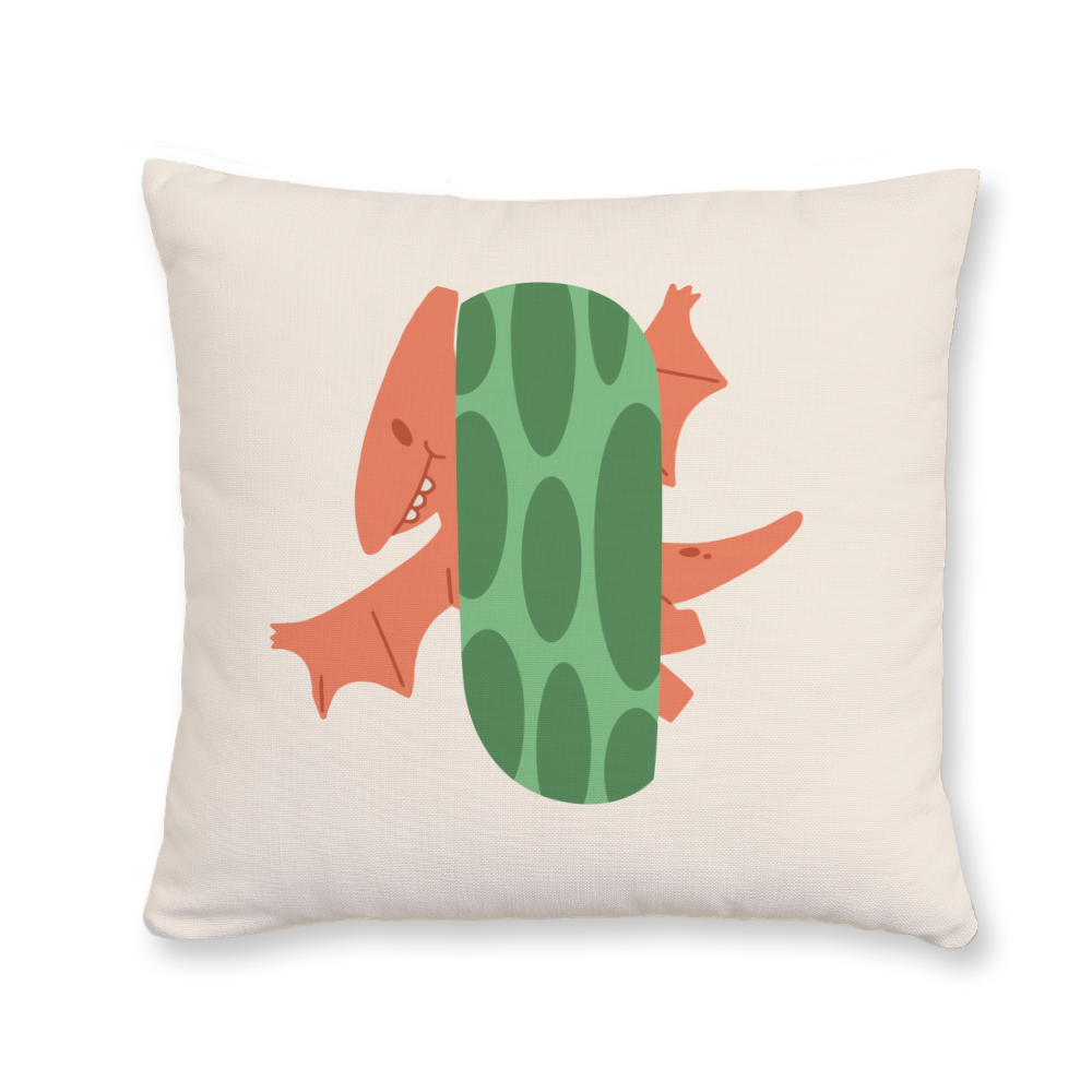 adorable-dino-letter-i-throw-pillow