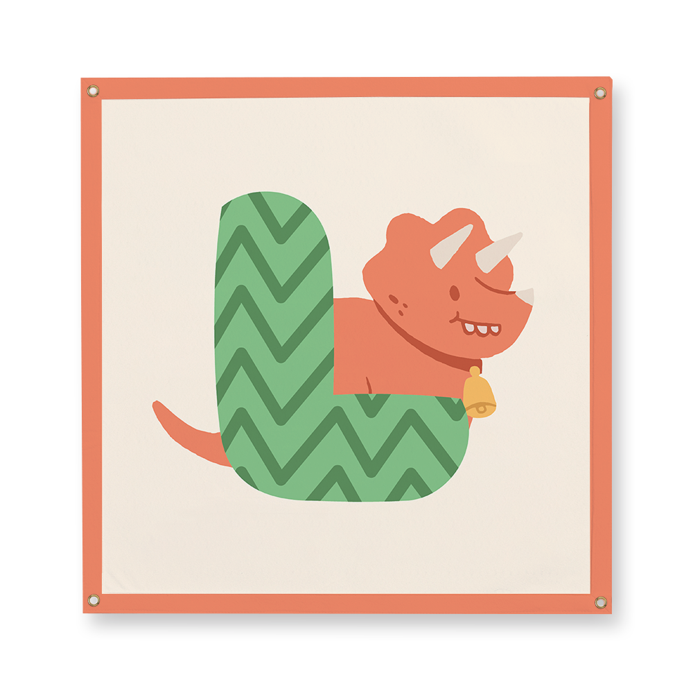 adorable-dino-letter-l-camp-flag-square