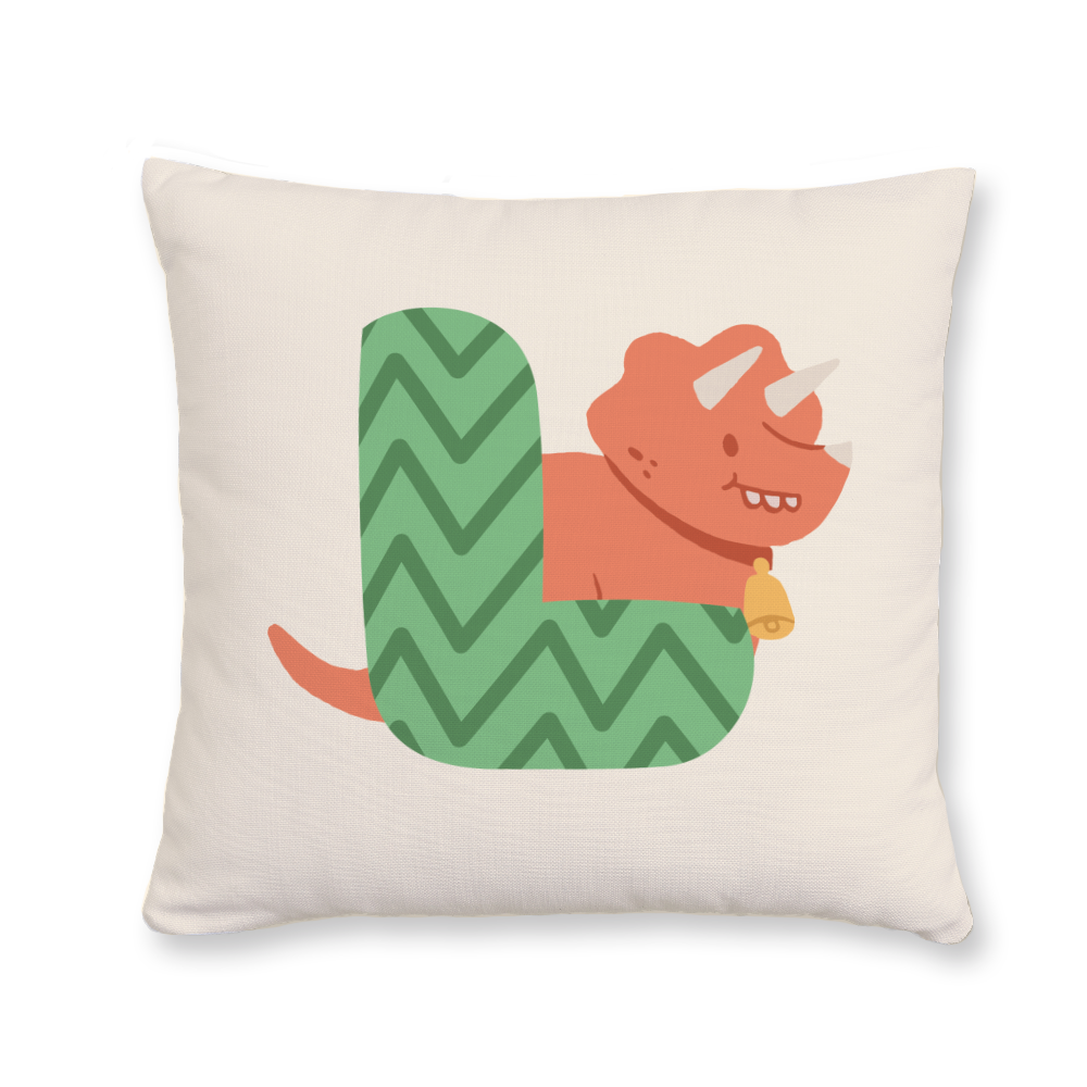 adorable-dino-letter-l-throw-pillow