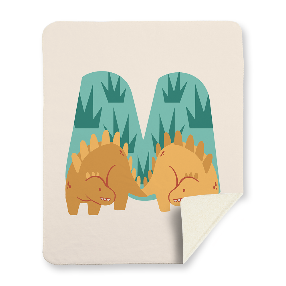 adorable-dino-letter-m-blanket-sherpa