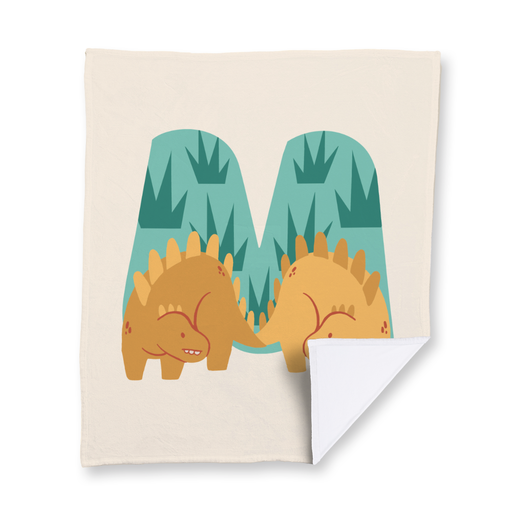 adorable-dino-letter-m-blanket-velvety