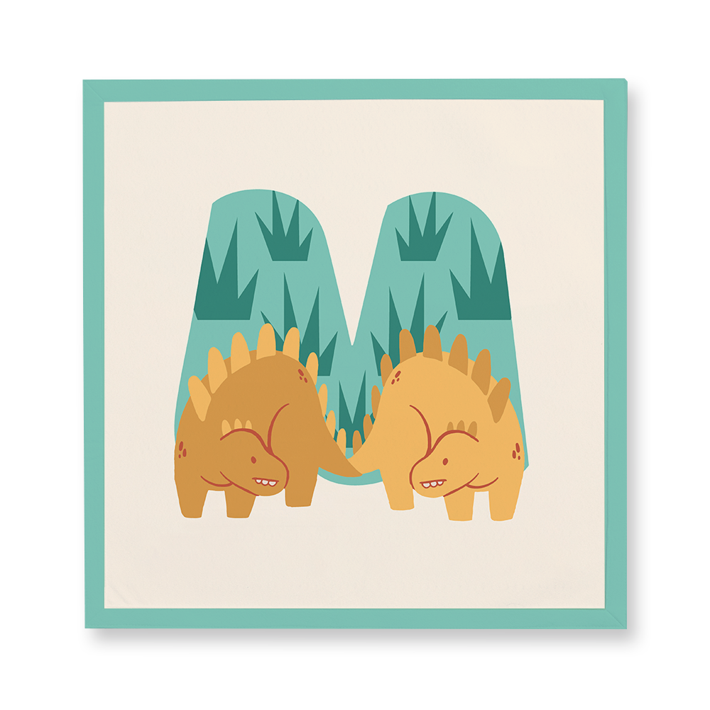 adorable-dino-letter-m-camp-flag-square