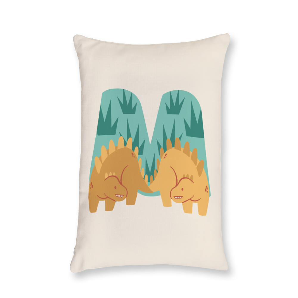 adorable-dino-letter-m-throw-pillow