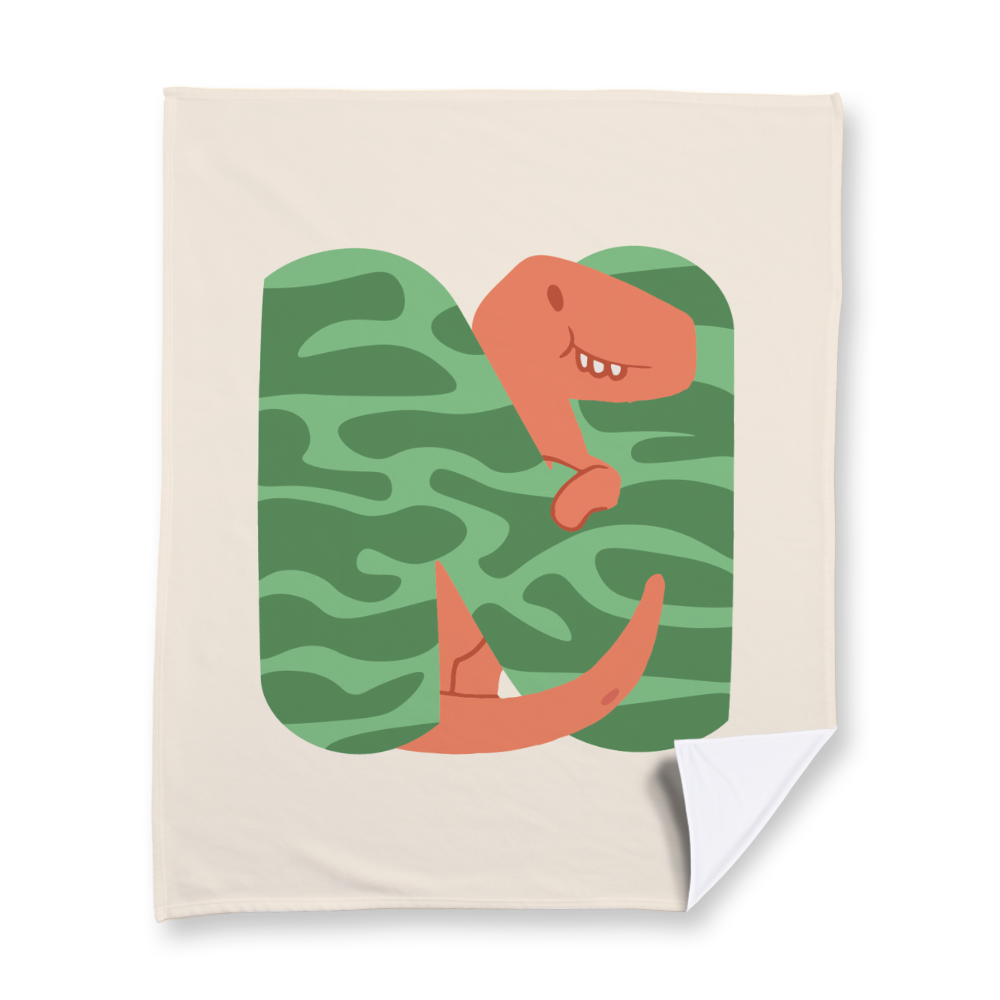 adorable-dino-letter-n-blanket-fleece