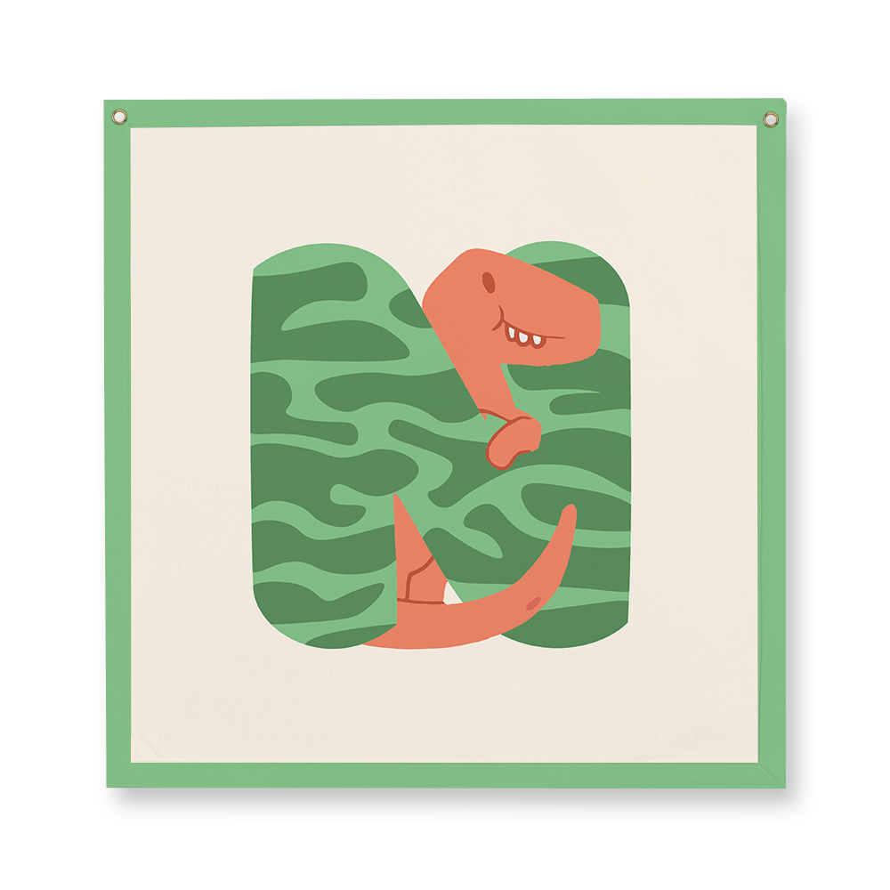 adorable-dino-letter-n-camp-flag-square