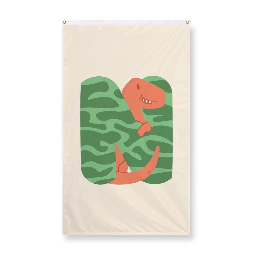 adorable-dino-letter-n-display-flag