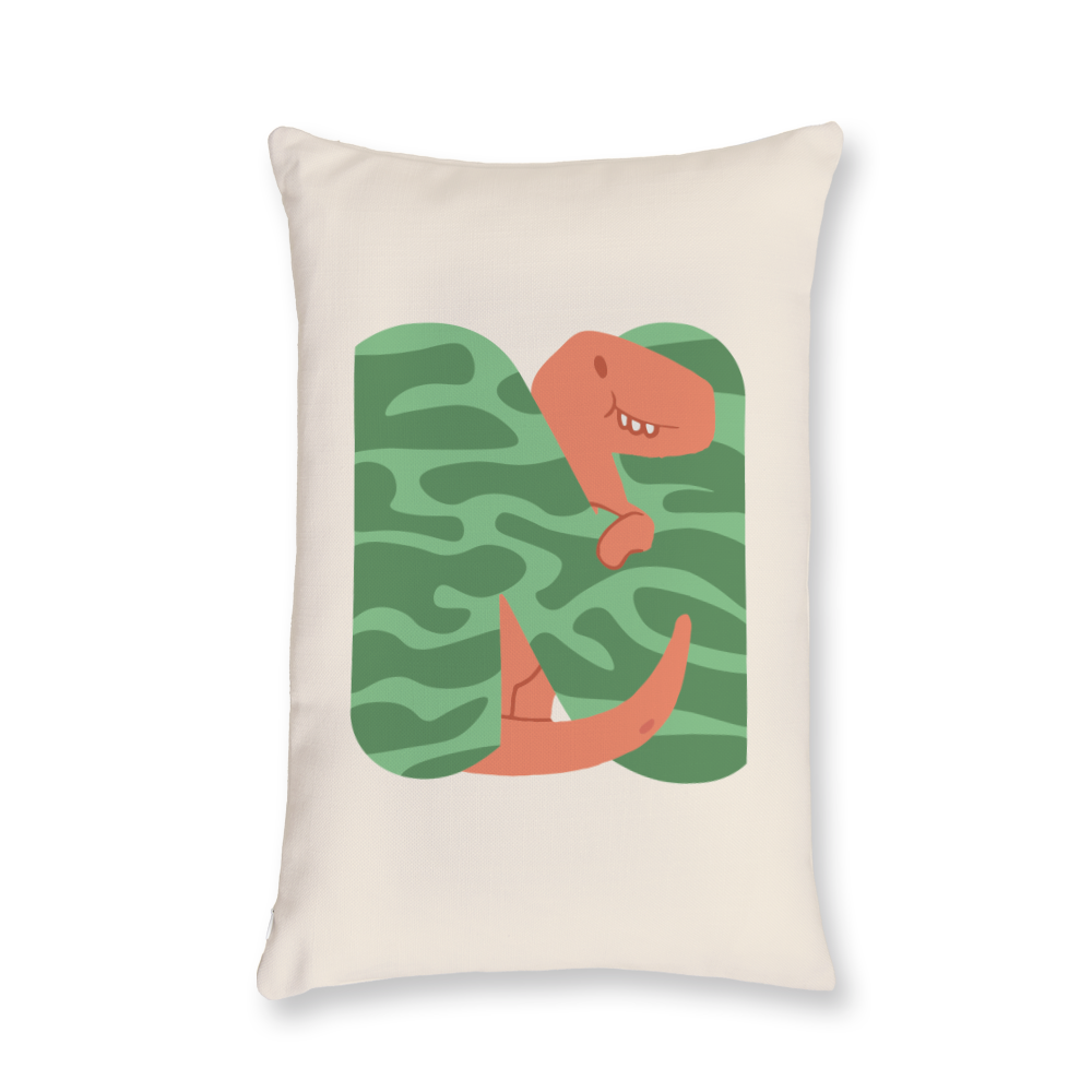 adorable-dino-letter-n-throw-pillow