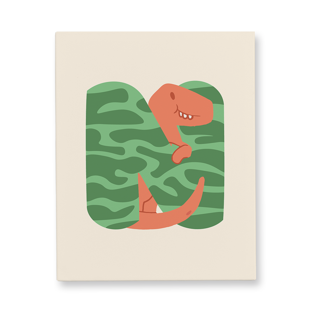 adorable-dino-letter-n-gallery-canvas-wall-art