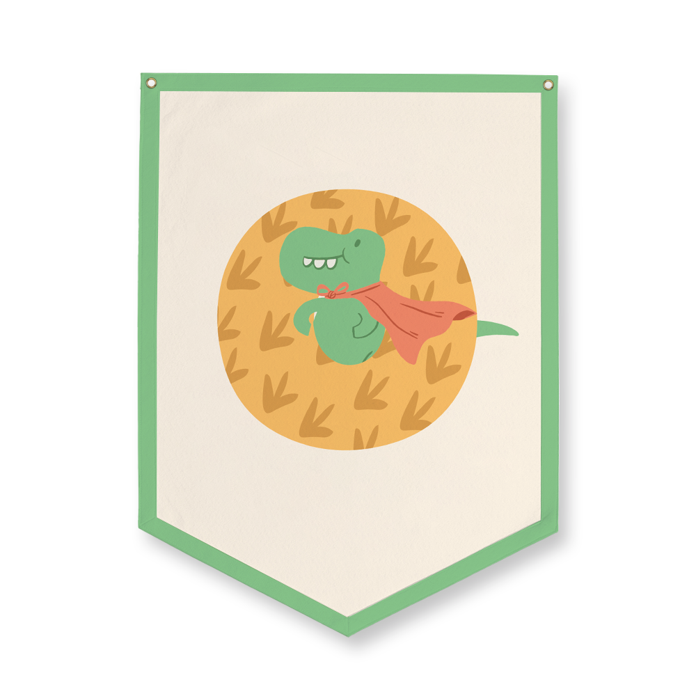 adorable-dino-letter-o-camp-flag-five-point