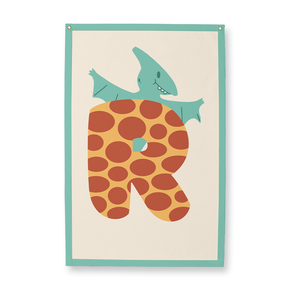 adorable-dino-letter-r-camp-flag-rectangle