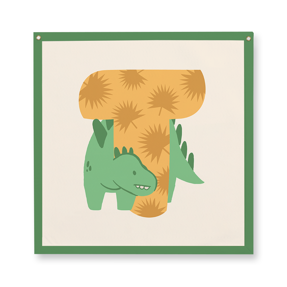 adorable-dino-letter-t-camp-flag-square