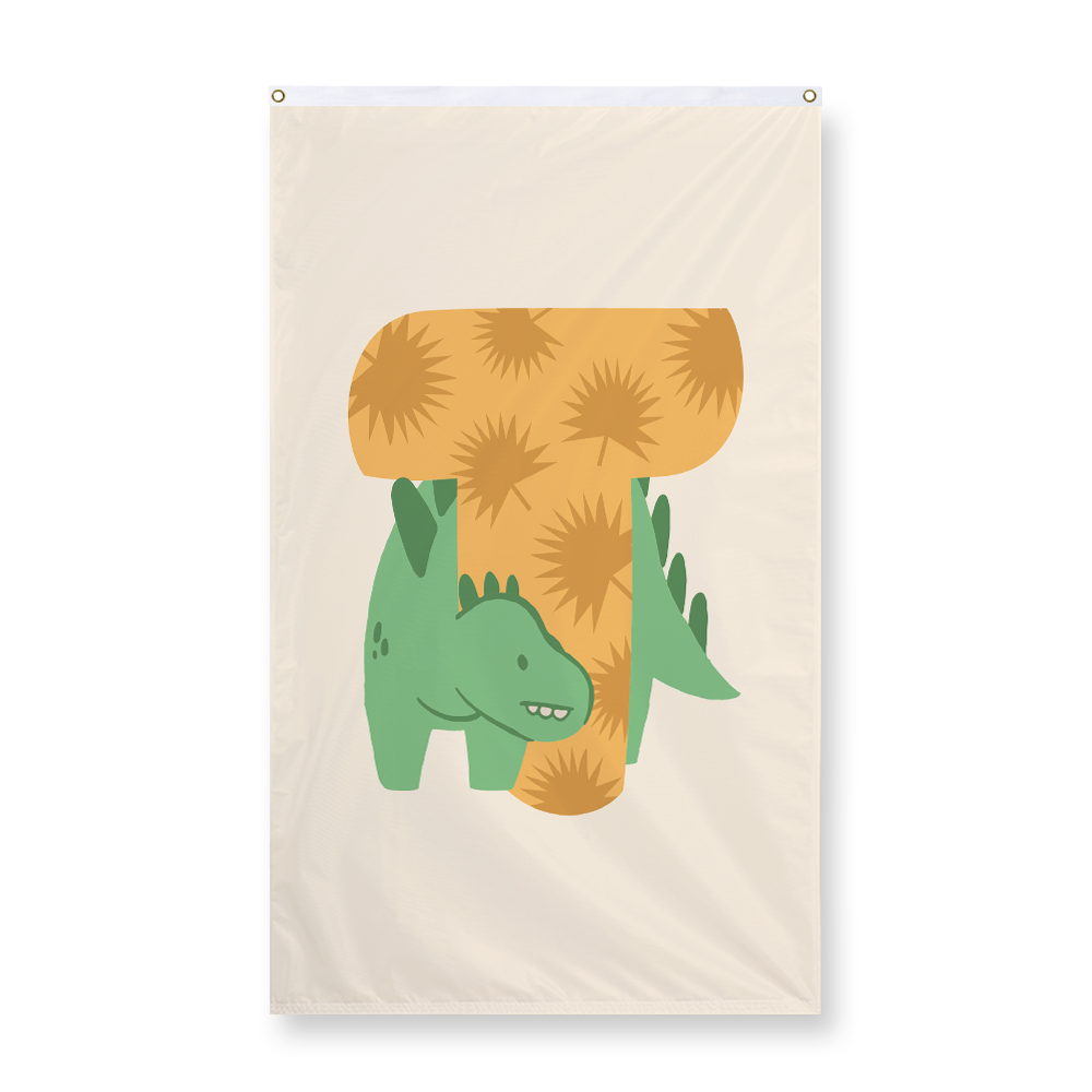 adorable-dino-letter-t-display-flag