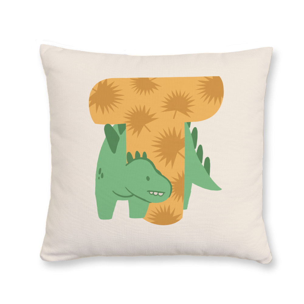 adorable-dino-letter-t-throw-pillow