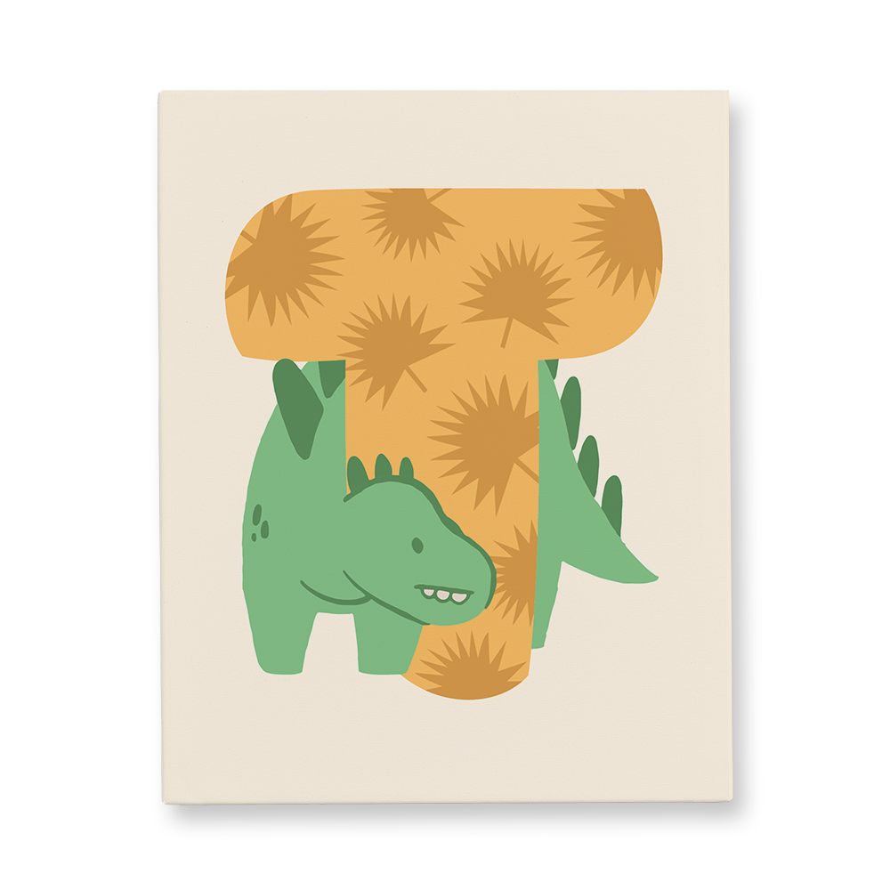 adorable-dino-letter-t-gallery-canvas-wall-art
