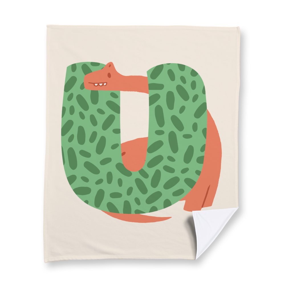 adorable-dino-letter-u-blanket-fleece