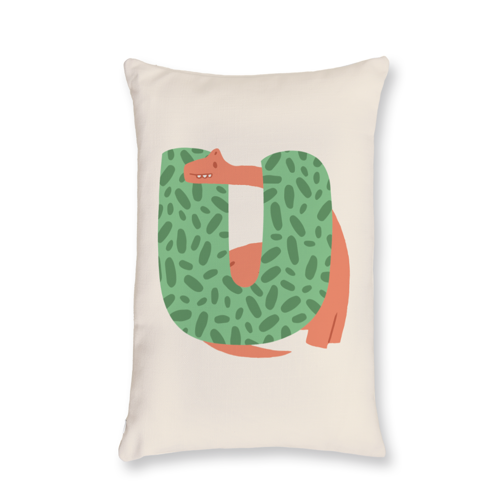 adorable-dino-letter-u-throw-pillow