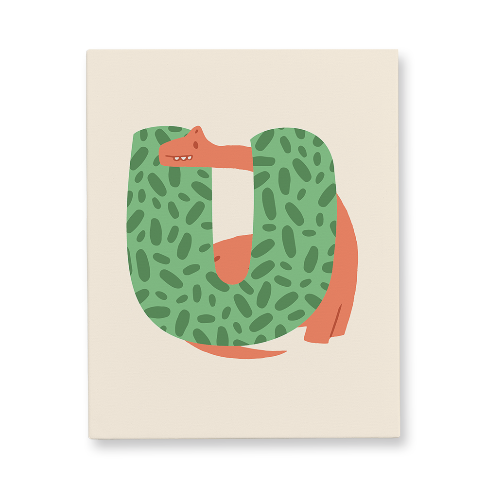 adorable-dino-letter-u-gallery-canvas-wall-art