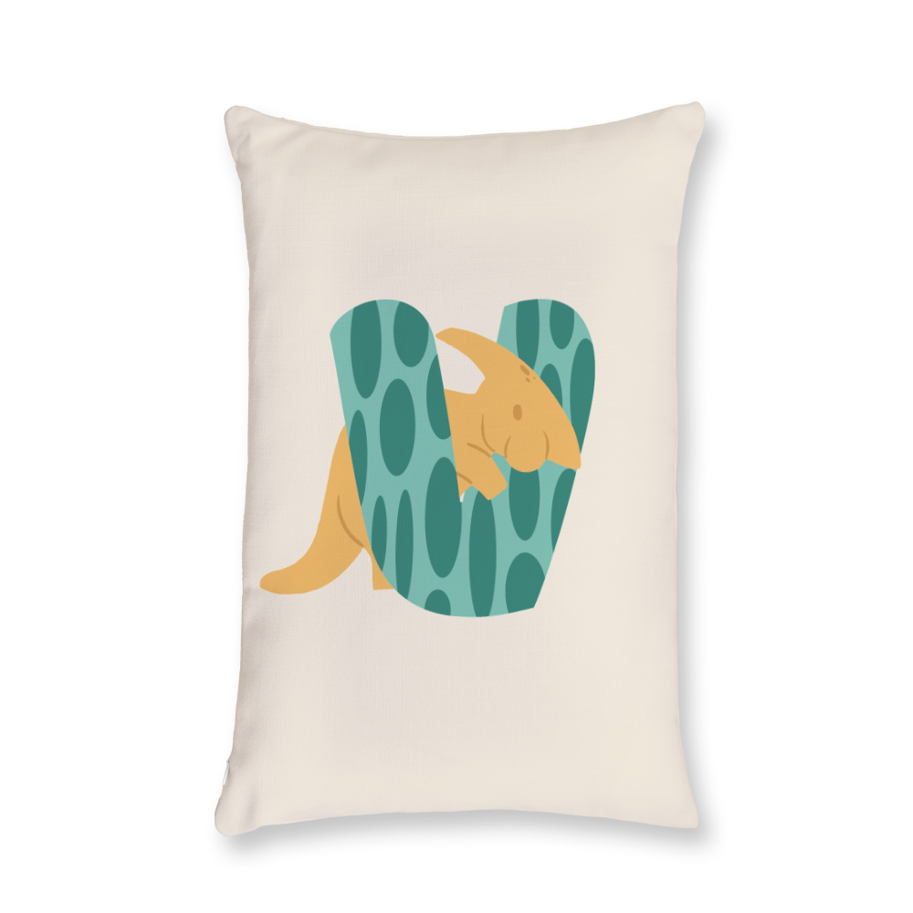 adorable-dino-letter-v-throw-pillow