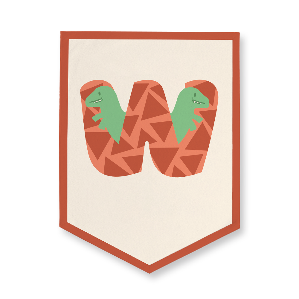 adorable-dino-letter-w-camp-flag-five-point