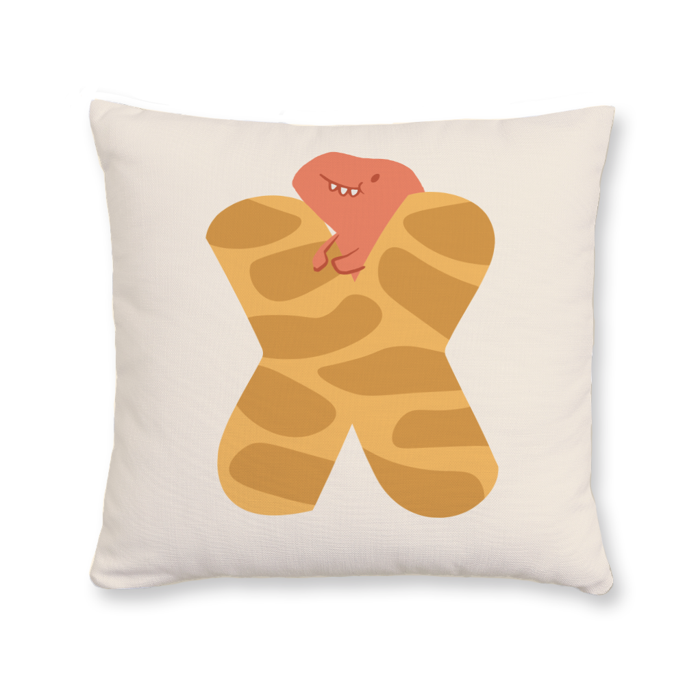 adorable-dino-letter-x-throw-pillow