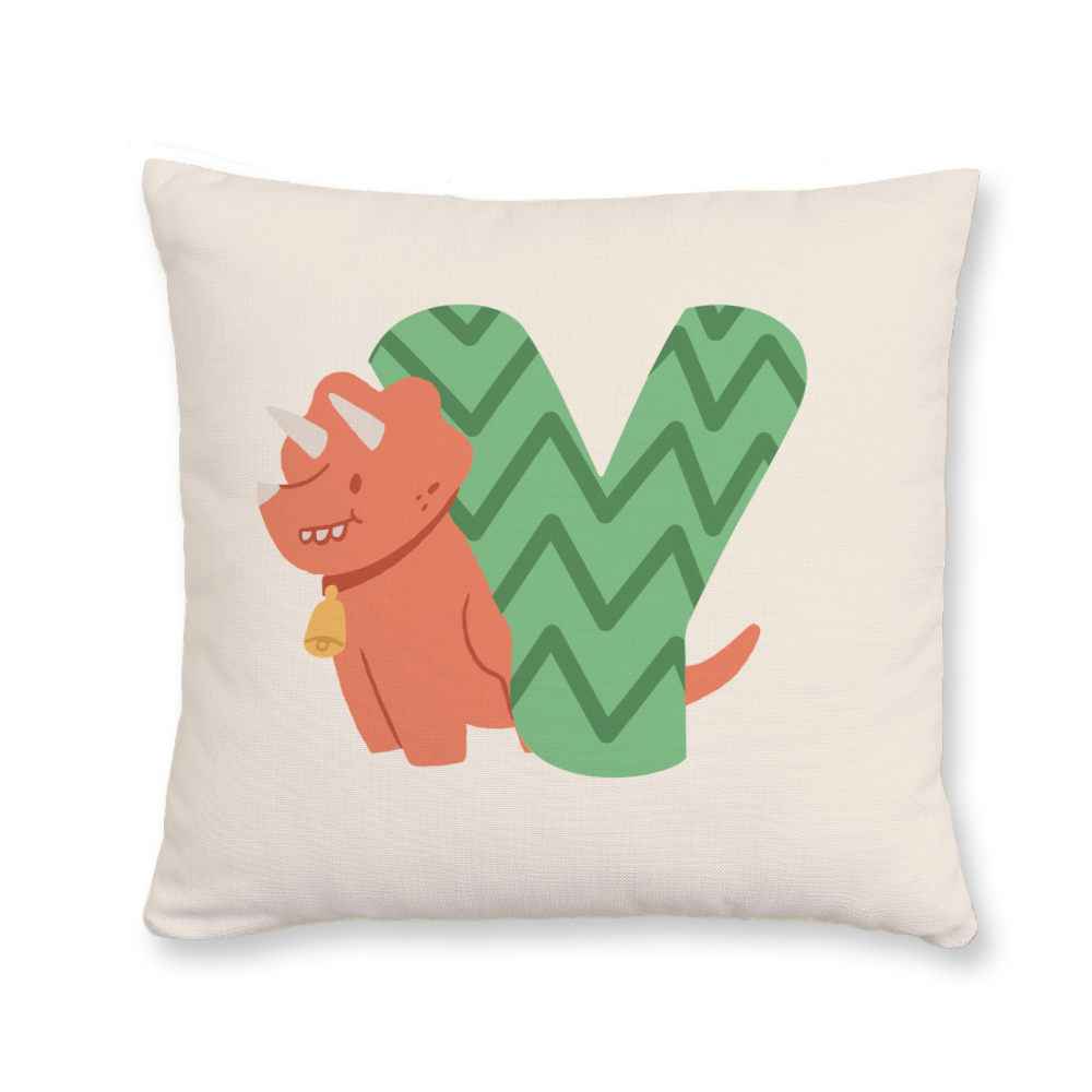 adorable-dino-letter-y-throw-pillow