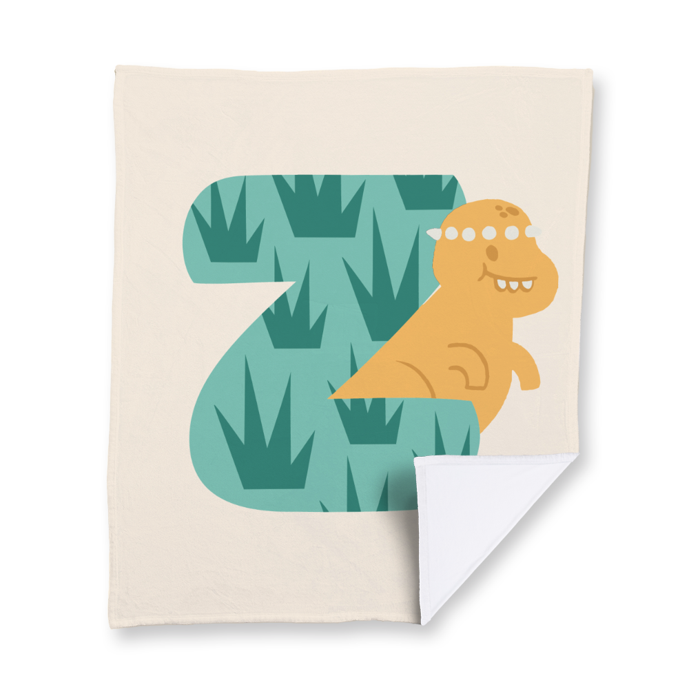 adorable-dino-letter-z-blanket-velvety