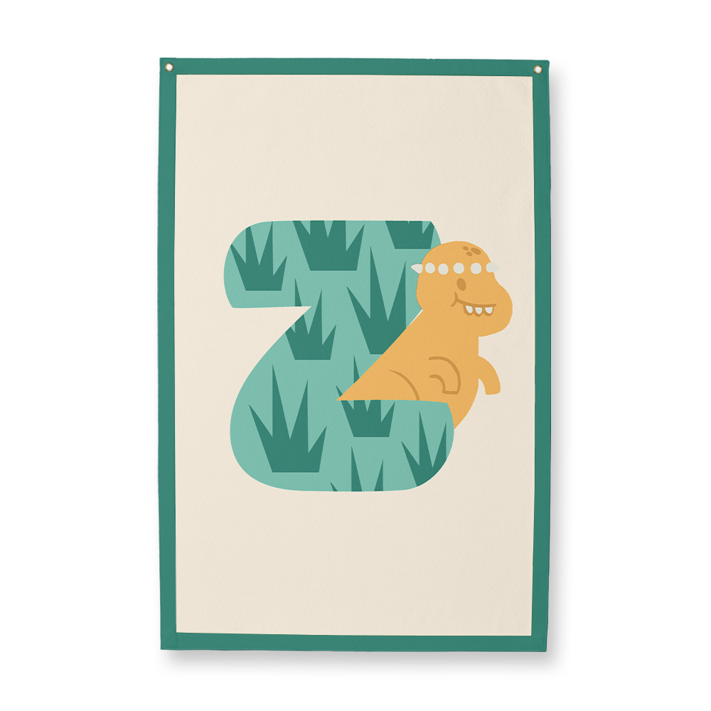 adorable-dino-letter-z-camp-flag-rectangle