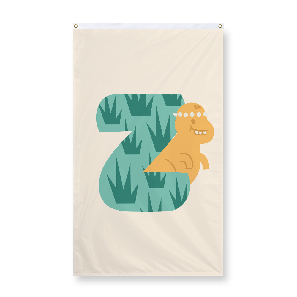 adorable-dino-letter-z-display-flag