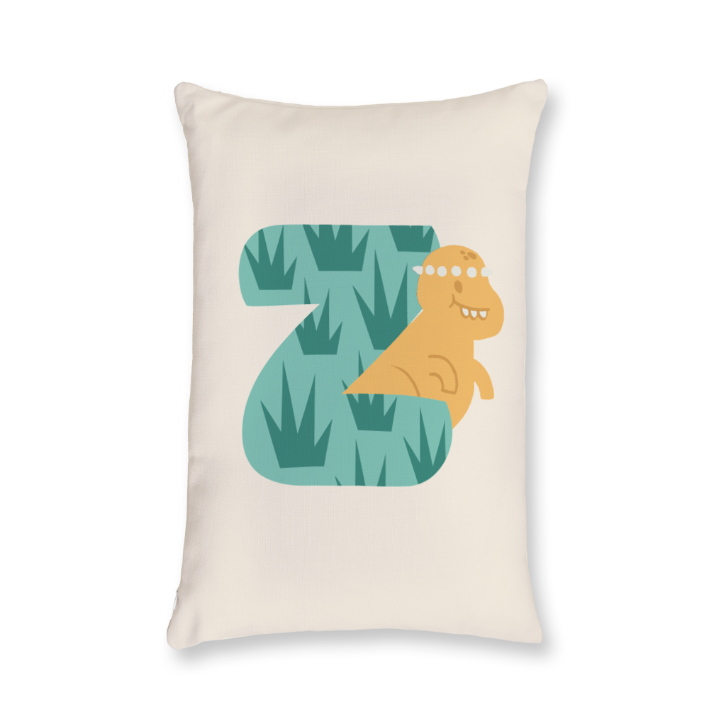 adorable-dino-letter-z-throw-pillow