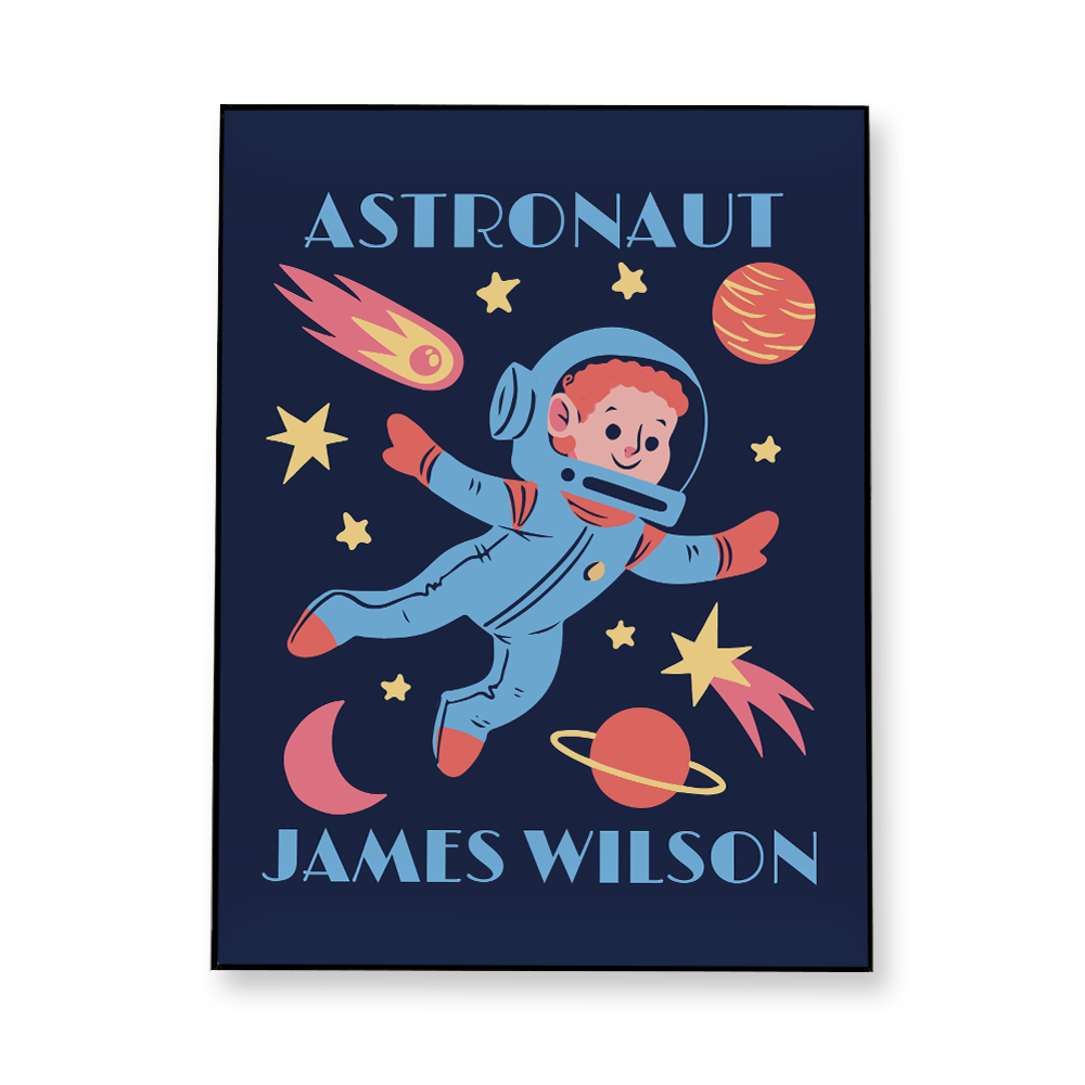 astronaut-kid-fabric-in-a-frame-wall-art