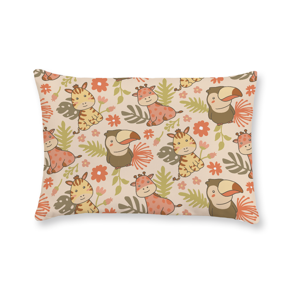 Baby Animals Pattern Throw Pillow