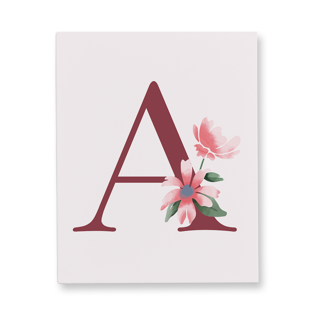 classic-floral-letter-a-canvas-wall-art