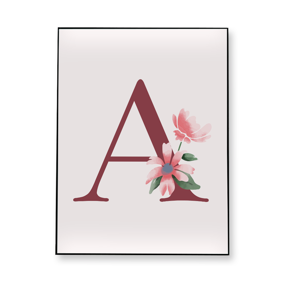 classic-floral-letter-a-fabric-in-a-frame-wall-art