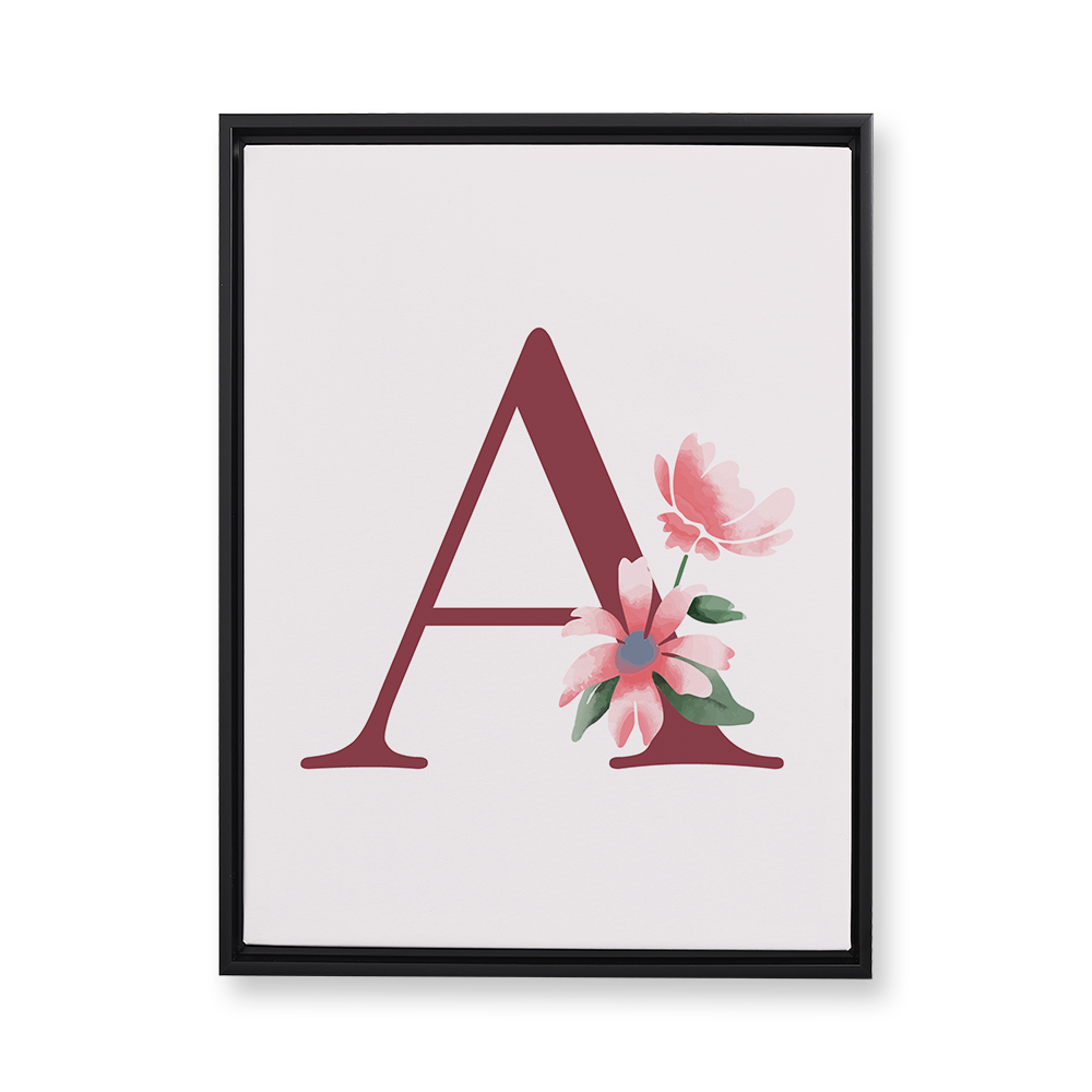 classic-floral-letter-a-floating-canvas-wall-art