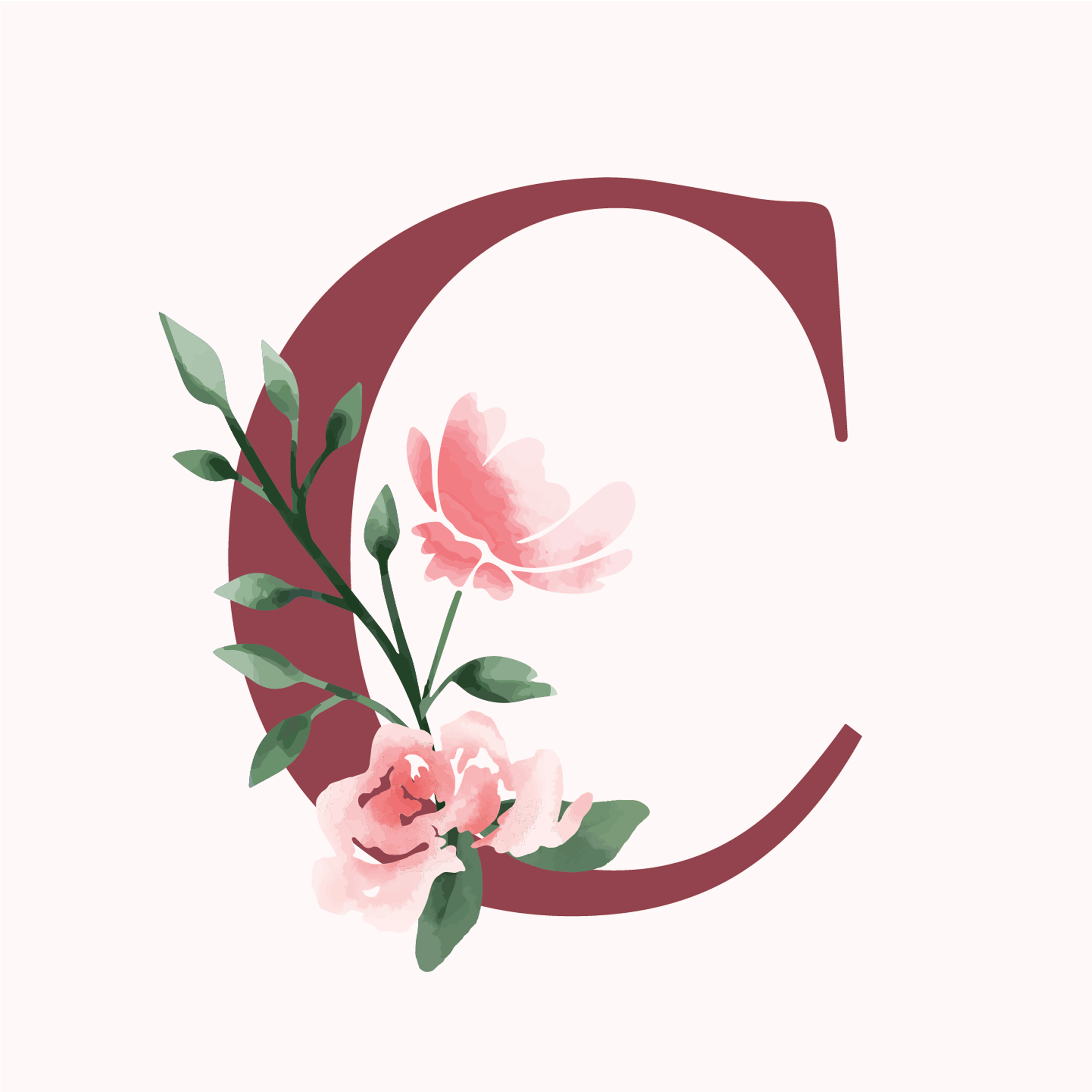 classic-floral-letter-c-design-theme